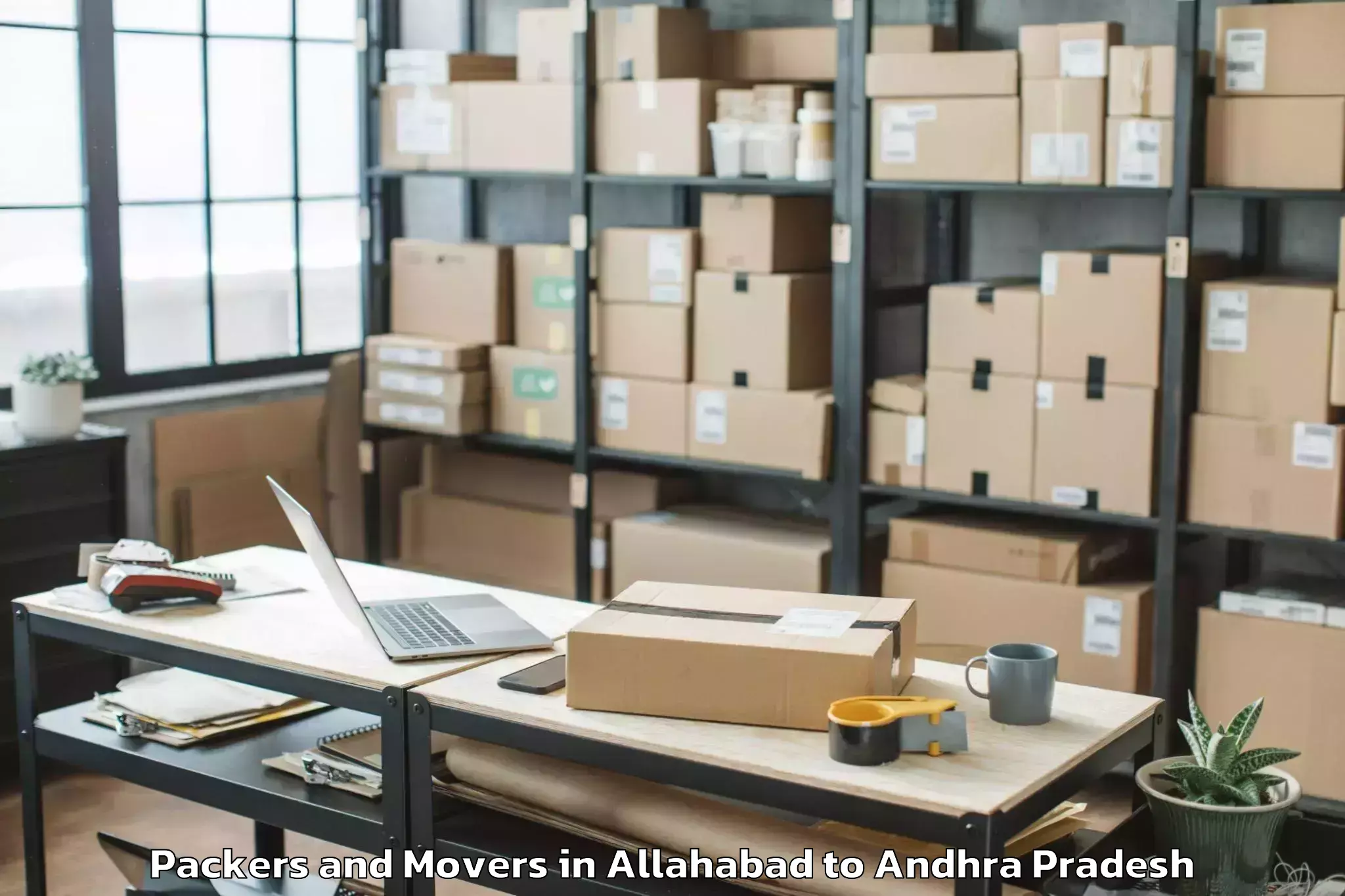 Reliable Allahabad to Vemulapalle Packers And Movers